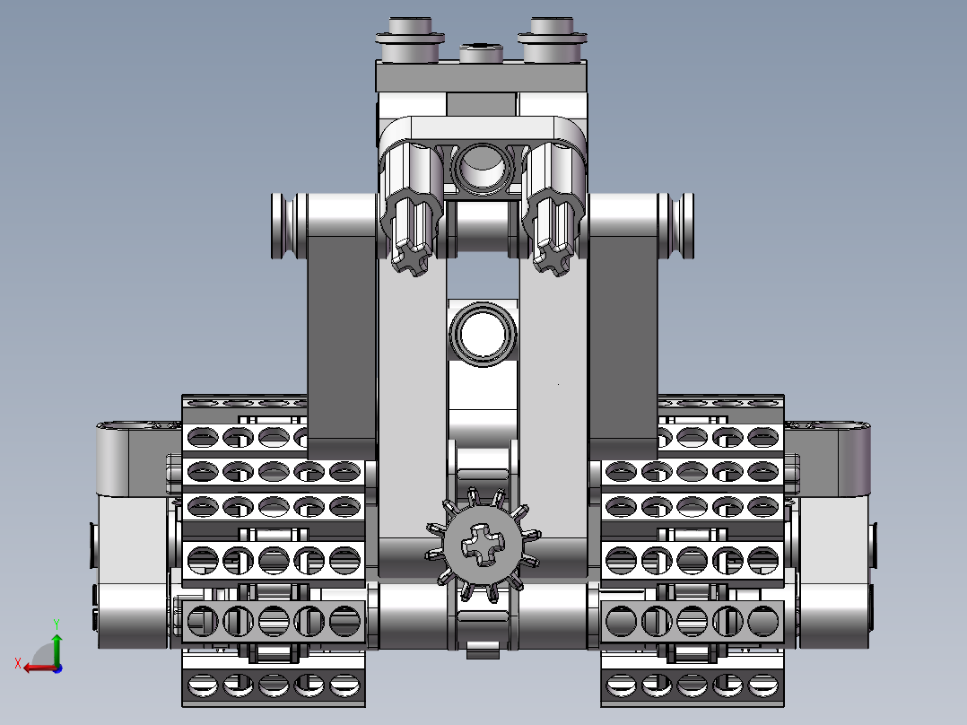 乐高推土机（乐高拼装玩具）后视图