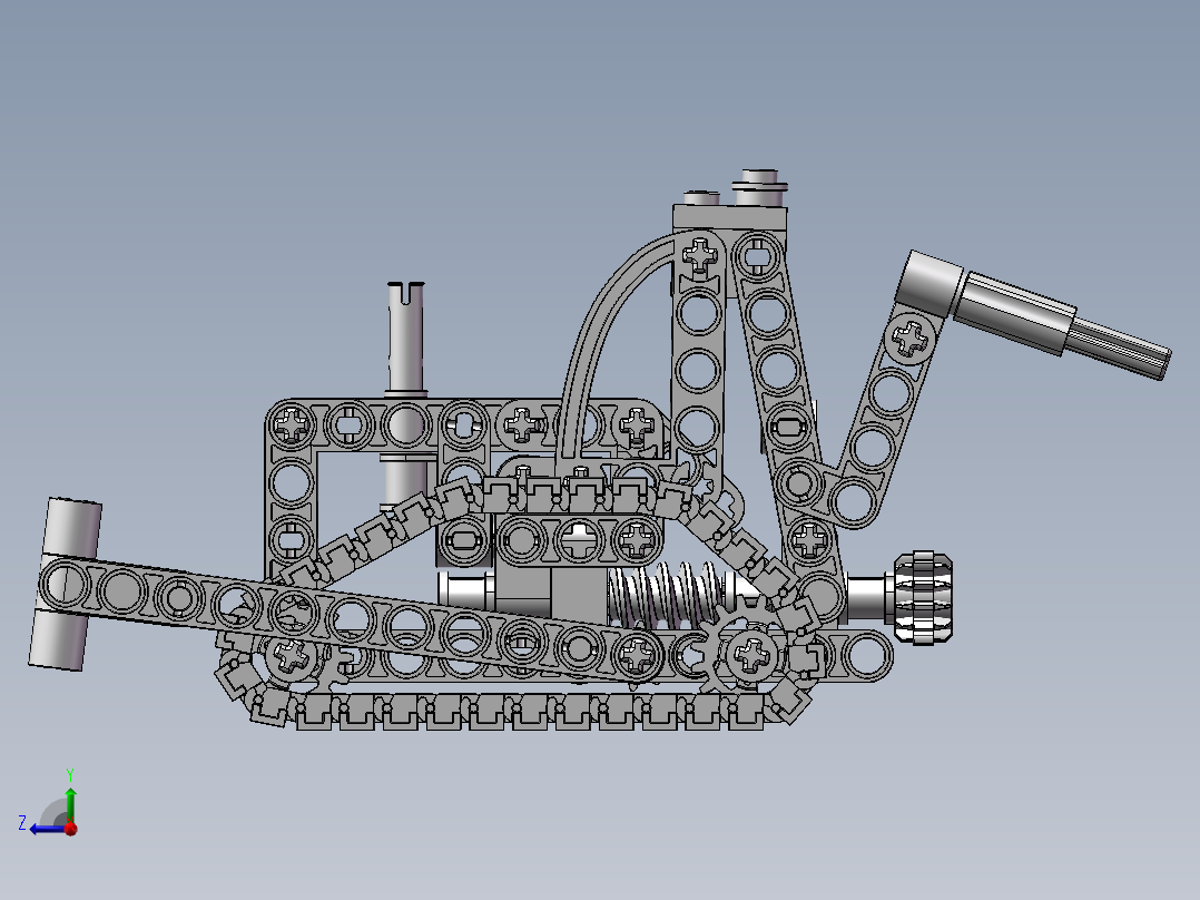 乐高推土机（乐高拼装玩具）右视图