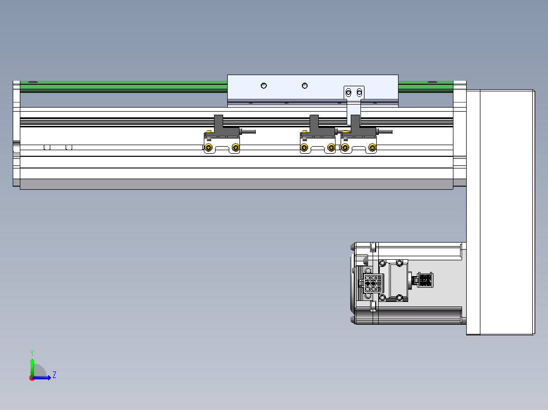 MTH丝杆半封闭模组MT120BS-BM-400W左视图