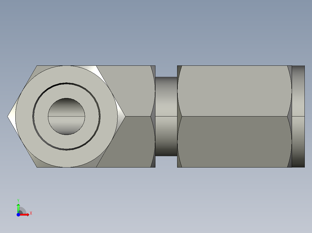 卡套式工业通用硬管接头4_dbu-s前视图