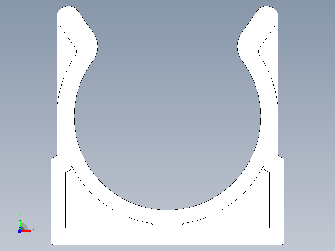 用于32mm直径的管电缆等的塑料夹安装前视图