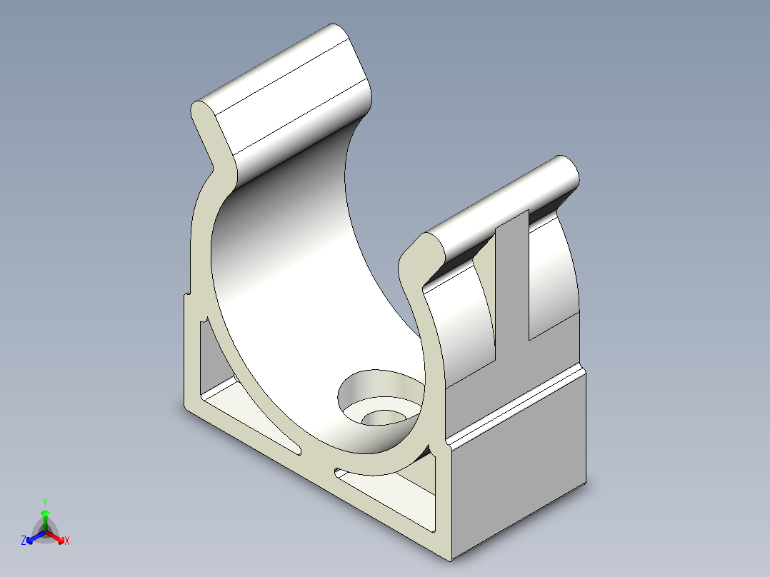 用于32mm直径的管电缆等的塑料夹安装正等轴测图