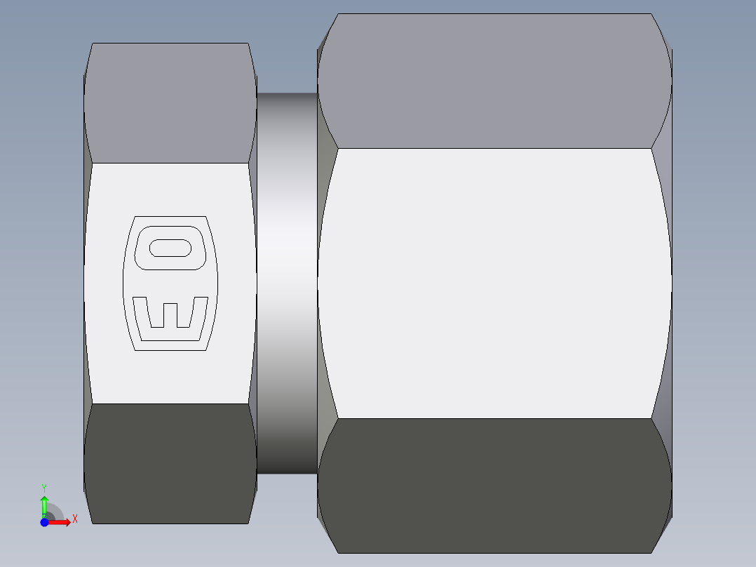 卡套式工业通用硬管接头EO_Blanking_plug_for_tube_ends_ROV14S71前视图