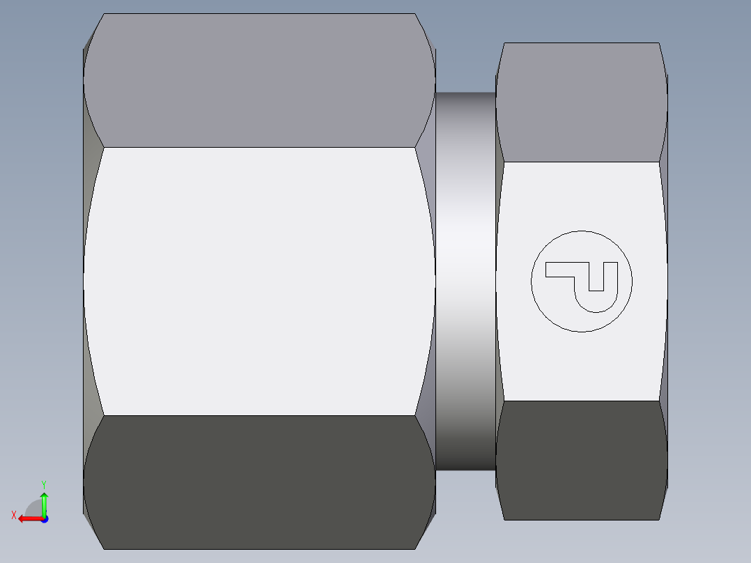 卡套式工业通用硬管接头EO_Blanking_plug_for_tube_ends_ROV14S71后视图