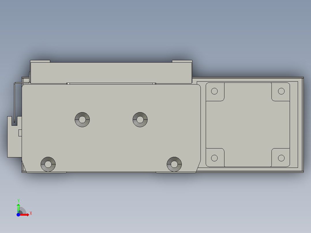 直线模组LHC17-S800-R设计图纸前视图