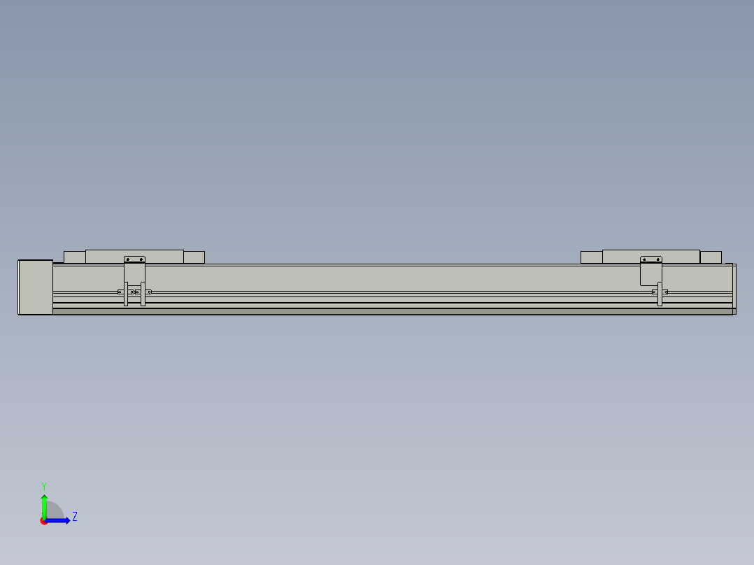 直线模组LHC17-S800-R设计图纸左视图