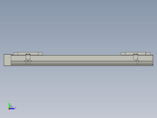 直线模组LHC17-S800-R设计图纸左视缩略图