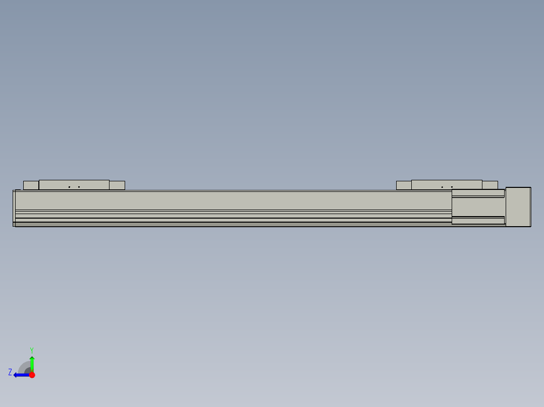 直线模组LHC17-S800-R设计图纸右视图