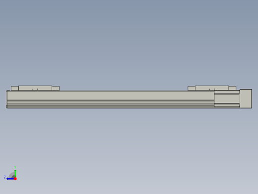 直线模组LHC17-S800-R设计图纸右视缩略图