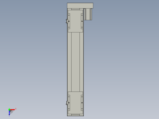 直线模组LHC17-S800-R设计图纸俯视缩略图