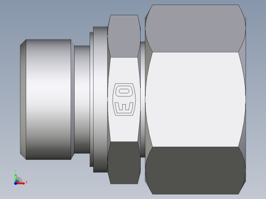 卡套式工业通用硬管接头EO_Swivel_connector_EGE22LREDCF前视缩略图