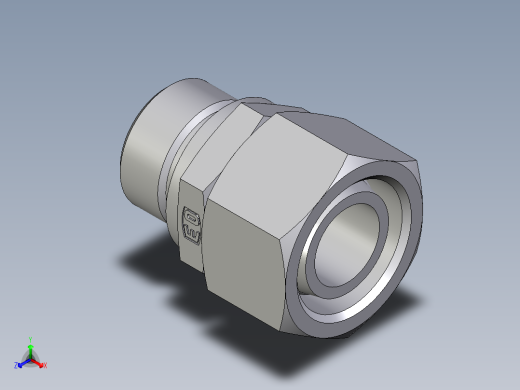 卡套式工业通用硬管接头EO_Swivel_connector_EGE22LREDCF正等轴测缩略图