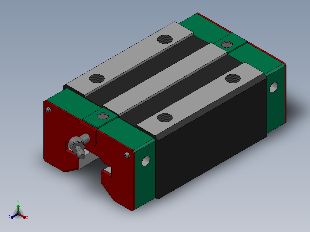 HGL-CA系列直线导轨[HGL(四方型(低))15C(重负荷)A(上锁式)]_滑块正等轴测图