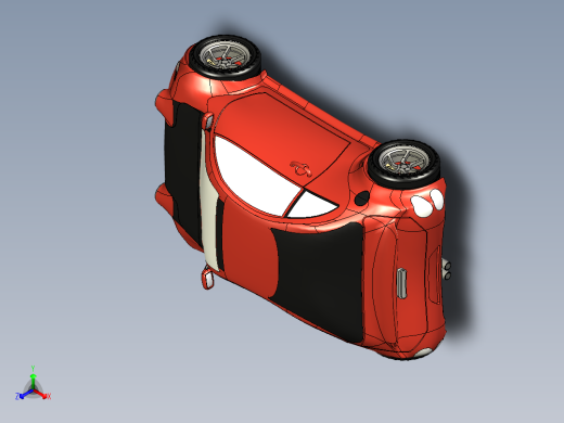 小型汽车造型3D图纸 step iges格式