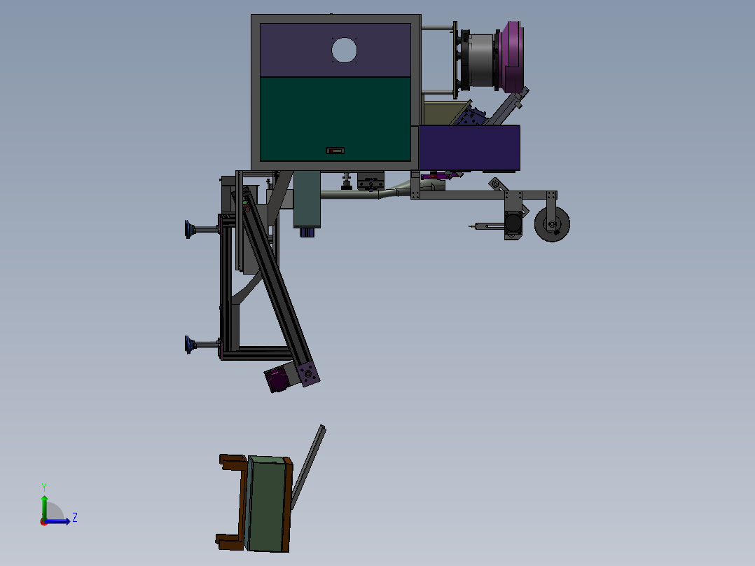 全自动化螺丝包装机左视图