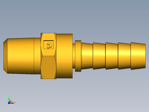 倒齿式工业管接头Male Swivel Hose Barb 125HBLSV-6-4前视缩略图