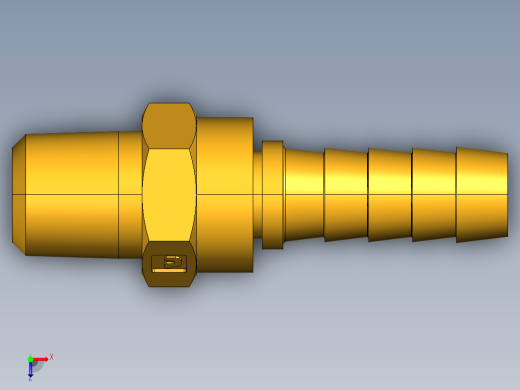 倒齿式工业管接头Male Swivel Hose Barb 125HBLSV-6-4俯视缩略图