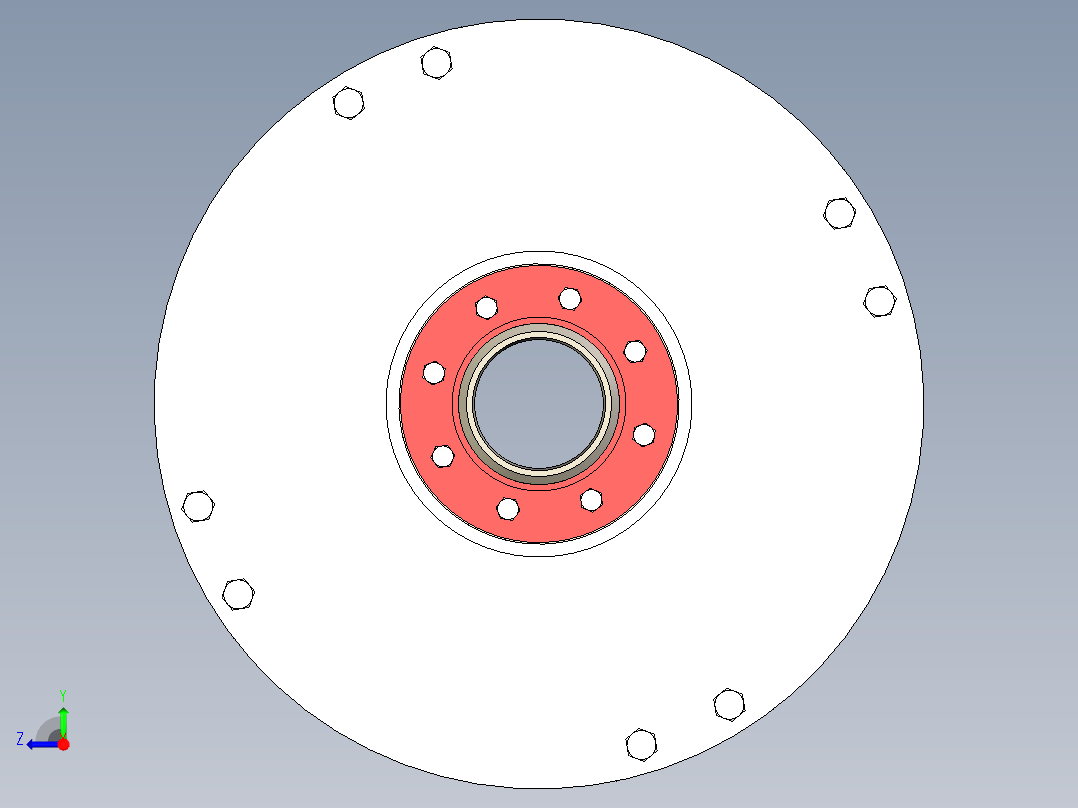 磁力耦合器三维模型右视图