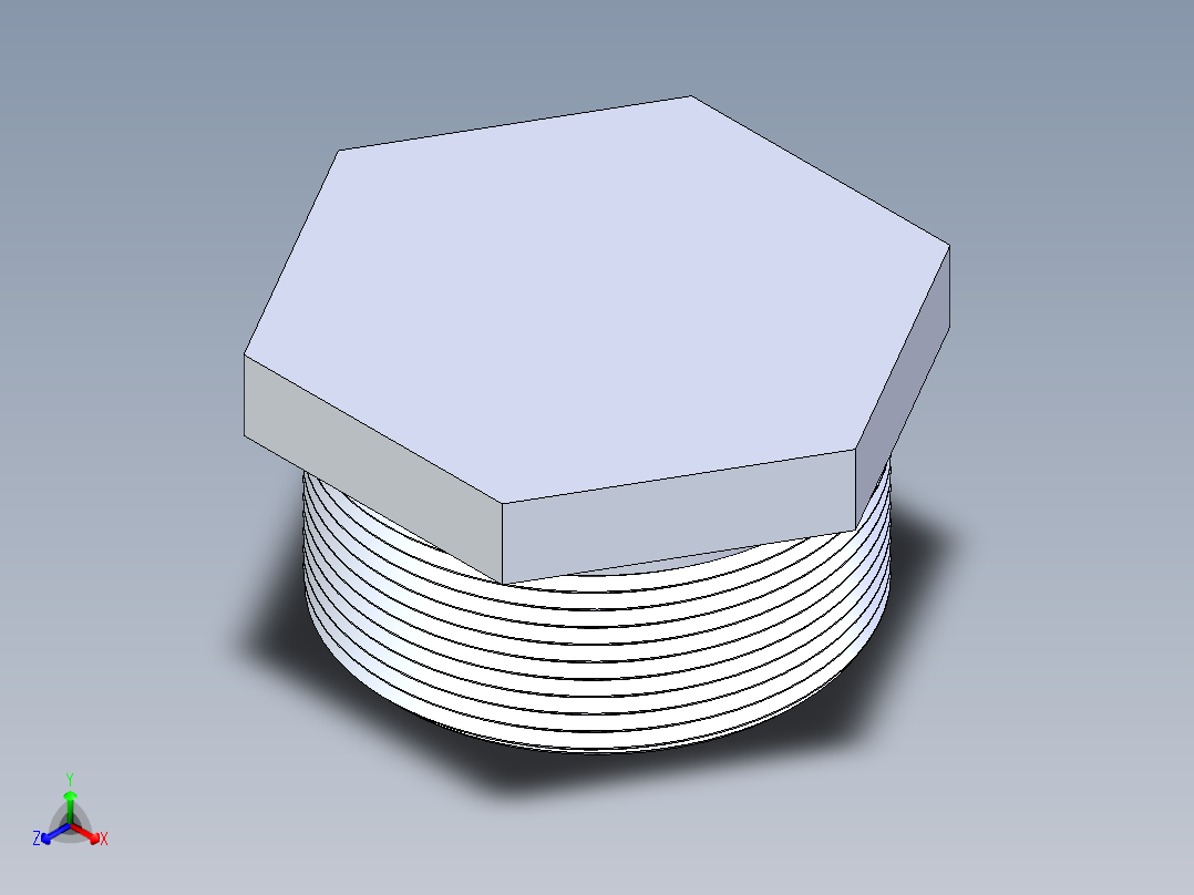 CPVC管件22-Sch80_Plug_MPT_9850-020_2in正等轴测图