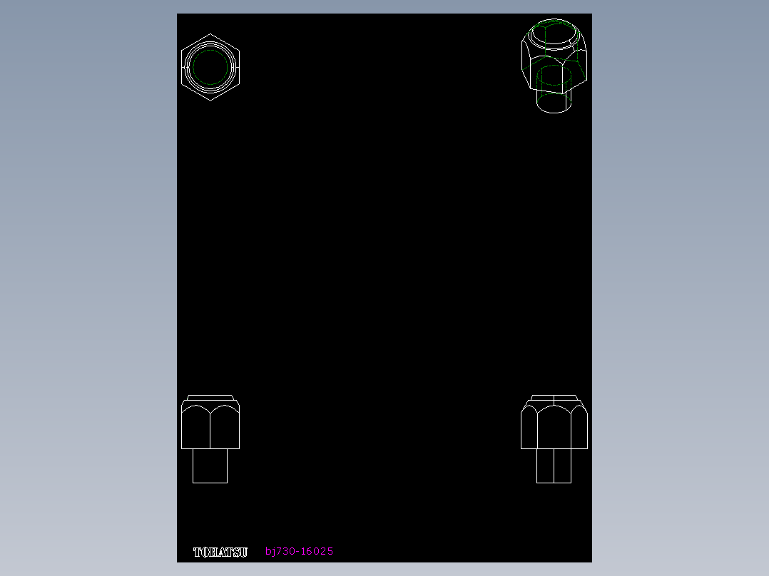 定位配件BJ730-2D多系列多零件图纸模型