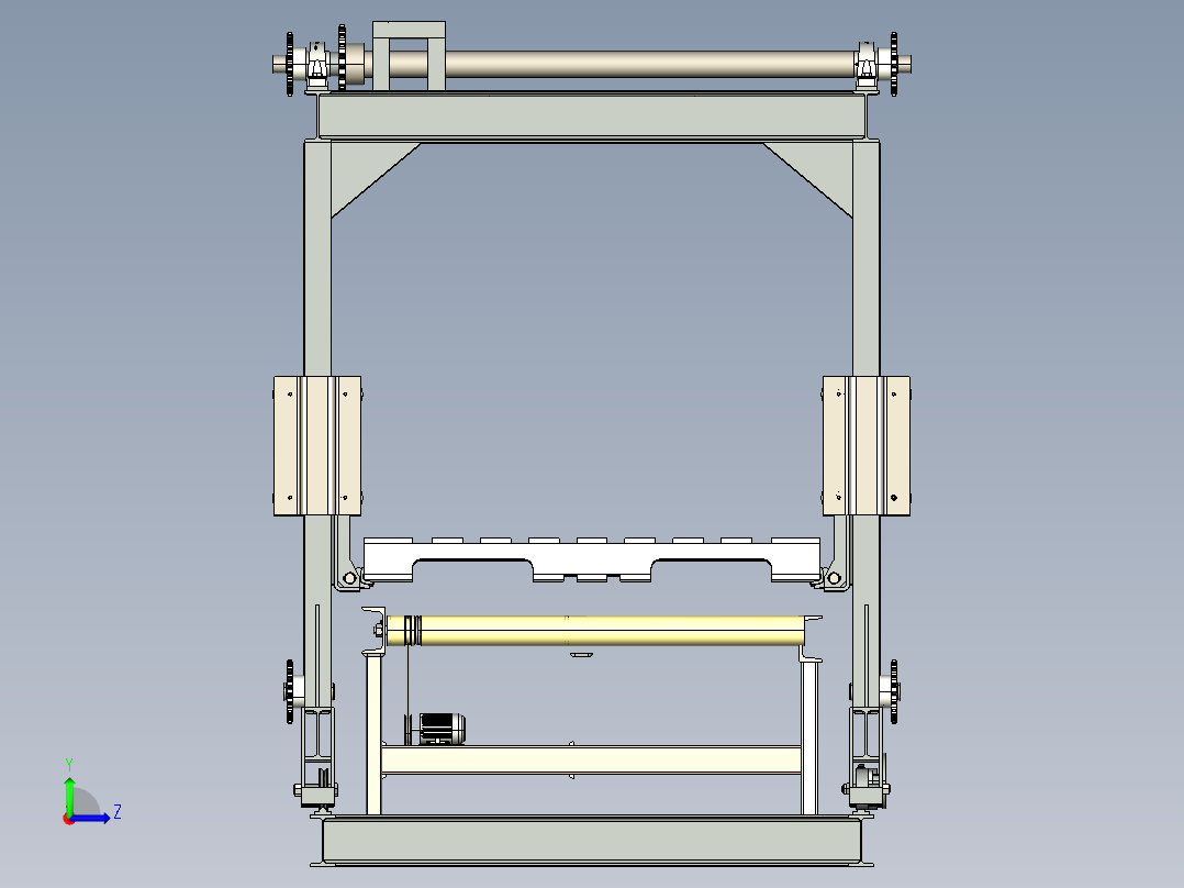 托盘输送升降机左视图