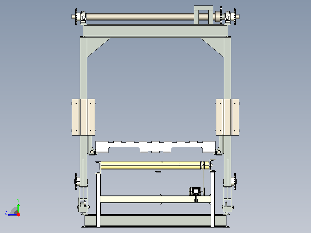 托盘输送升降机右视图