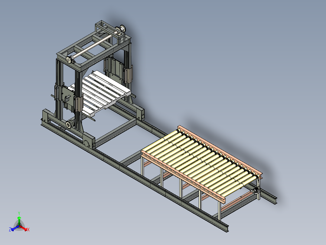 托盘输送升降机正等轴测图