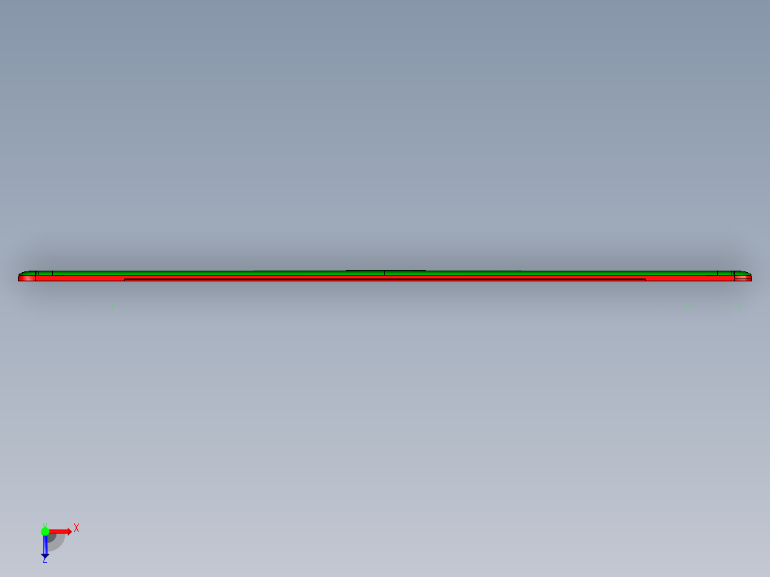 笔记本A壳全铣铣内腔结构程序模型俯视图