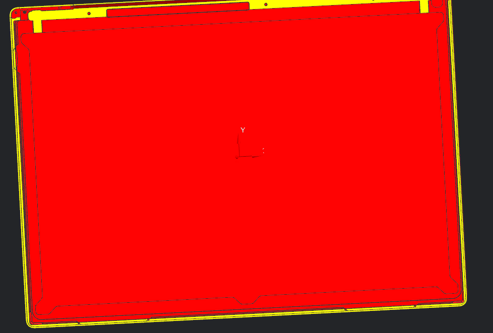 笔记本A壳全铣铣内腔结构程序模型