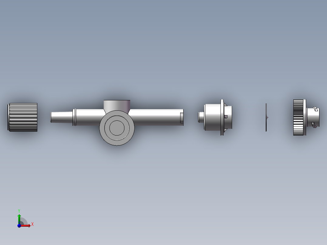 万通阀建模前视图