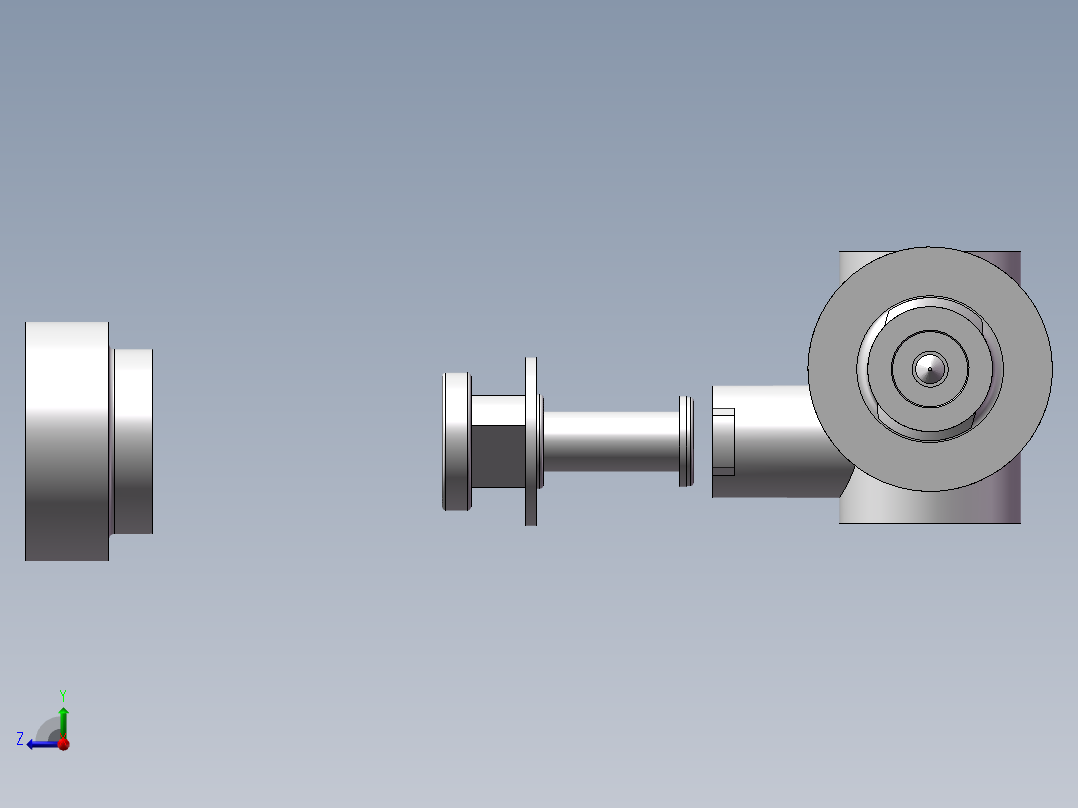 万通阀建模右视图