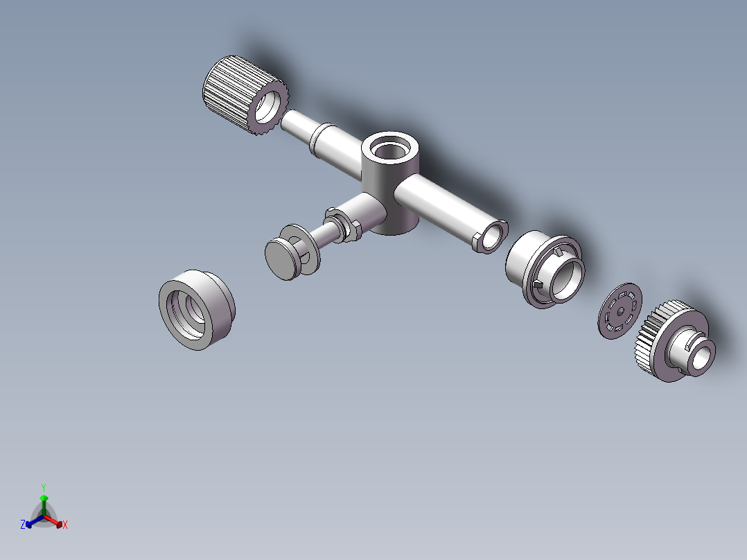 万通阀建模正等轴测图