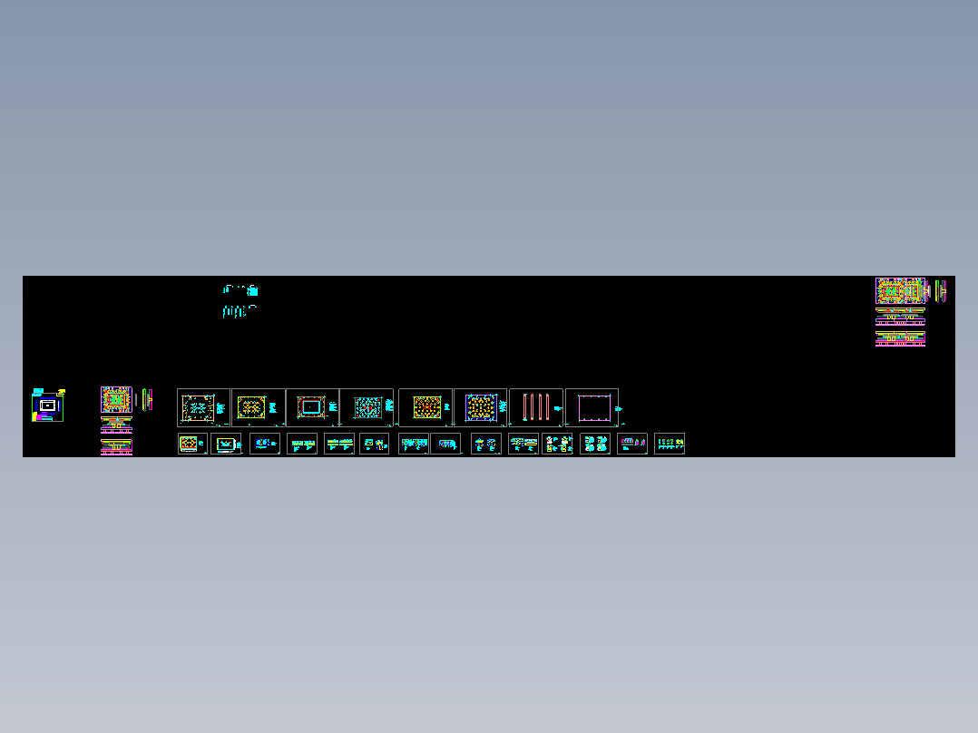 笔记本A面外壳四周侧切模具设计图