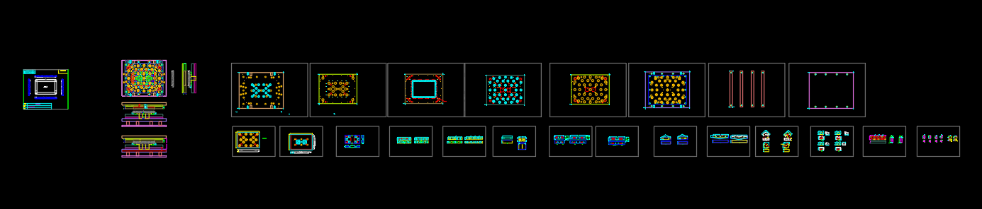 笔记本A面外壳四周侧切模具设计图