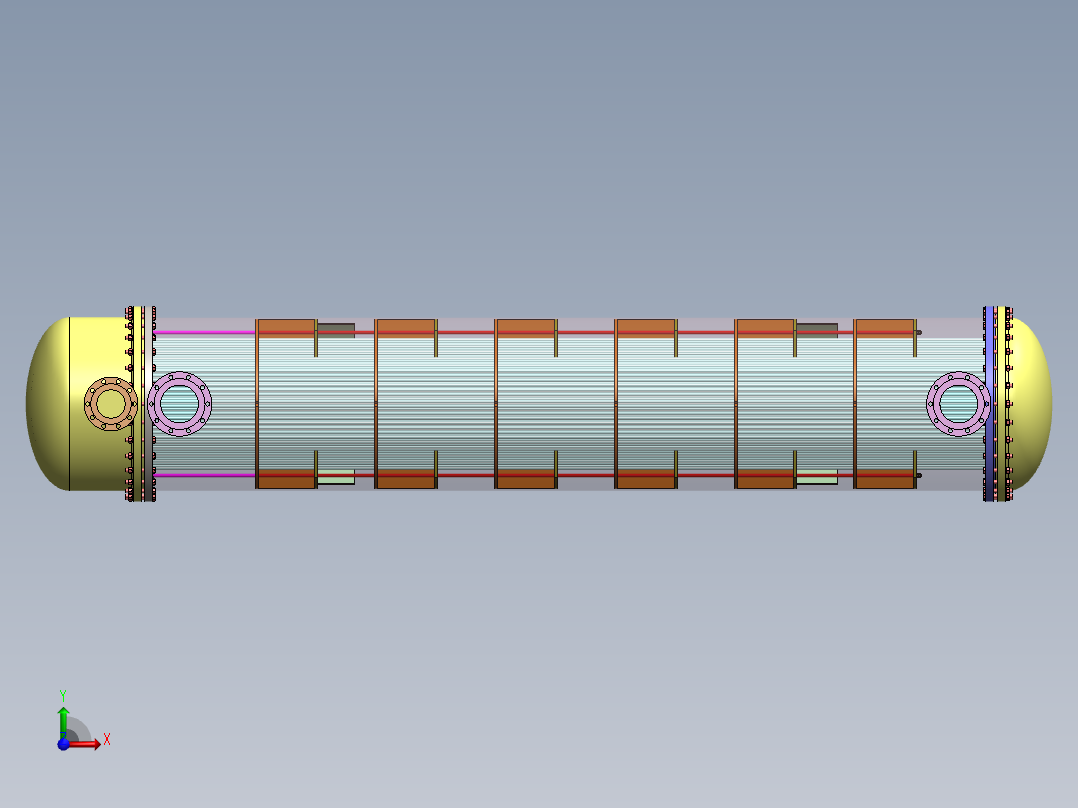 管板式换热器前视图