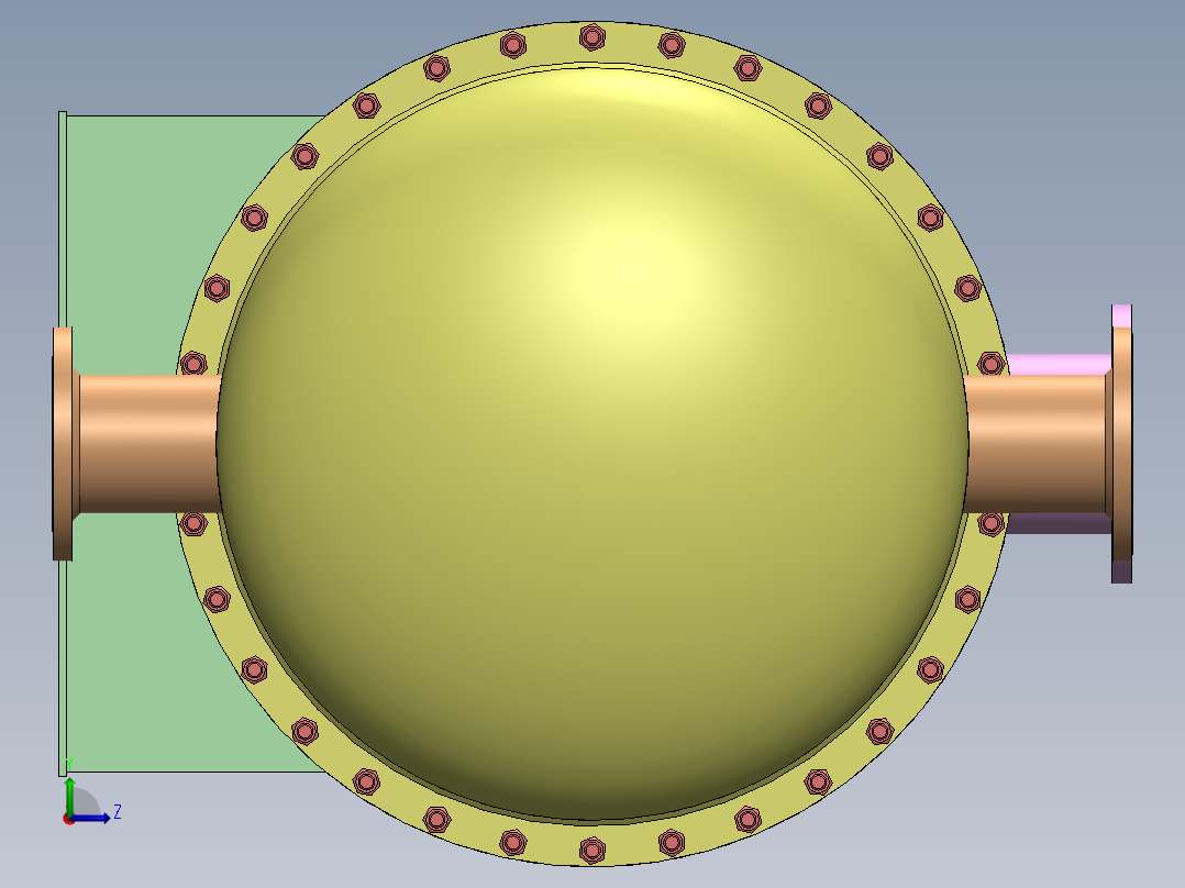 管板式换热器左视图