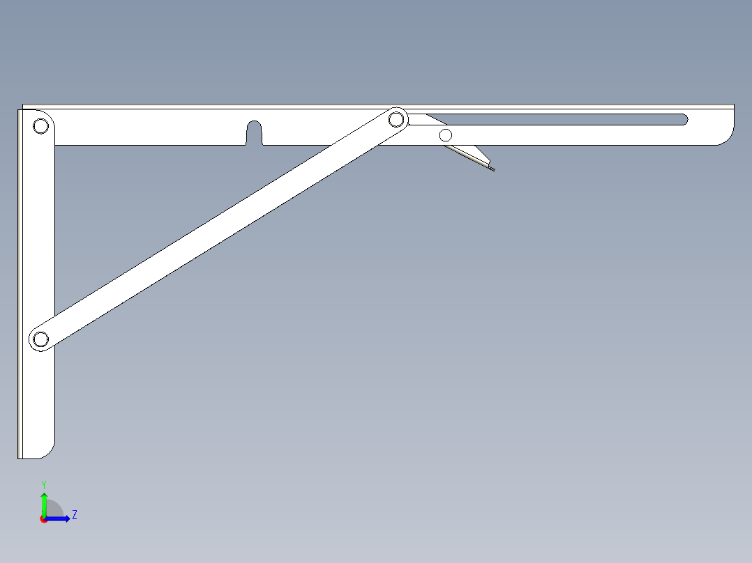 折叠货架左视图
