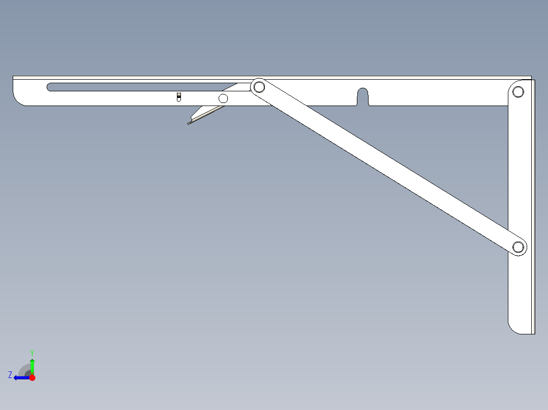 折叠货架右视图