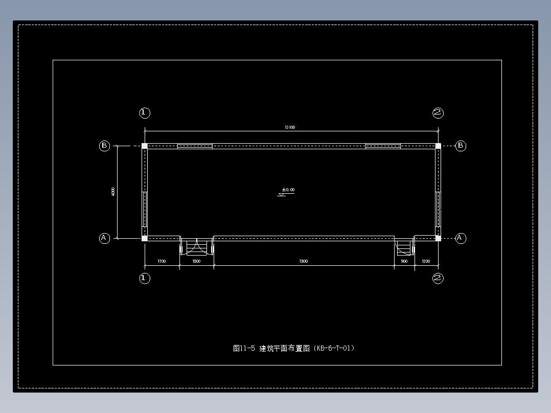 图11-5 建筑平面布置图（KB-6-T-01）