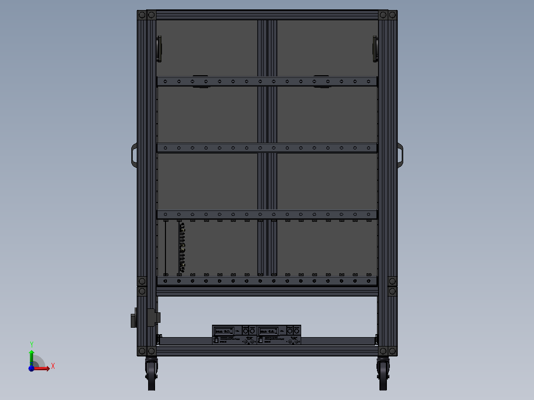 货架、物料柜前视图