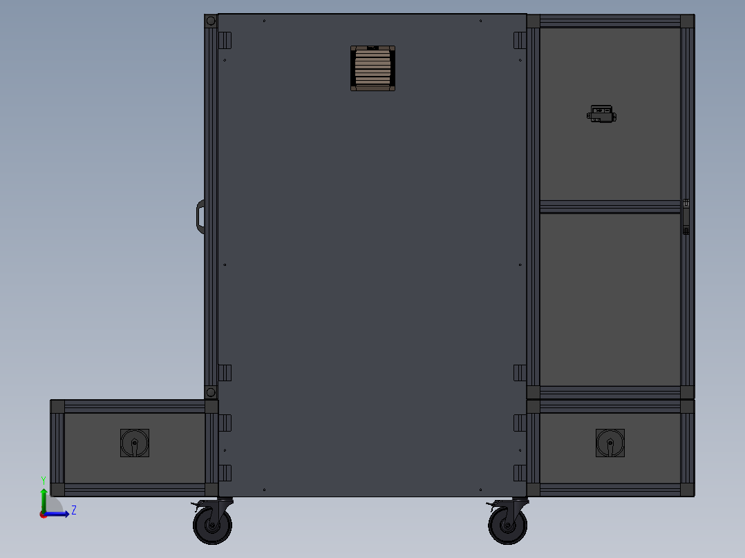 货架、物料柜左视图