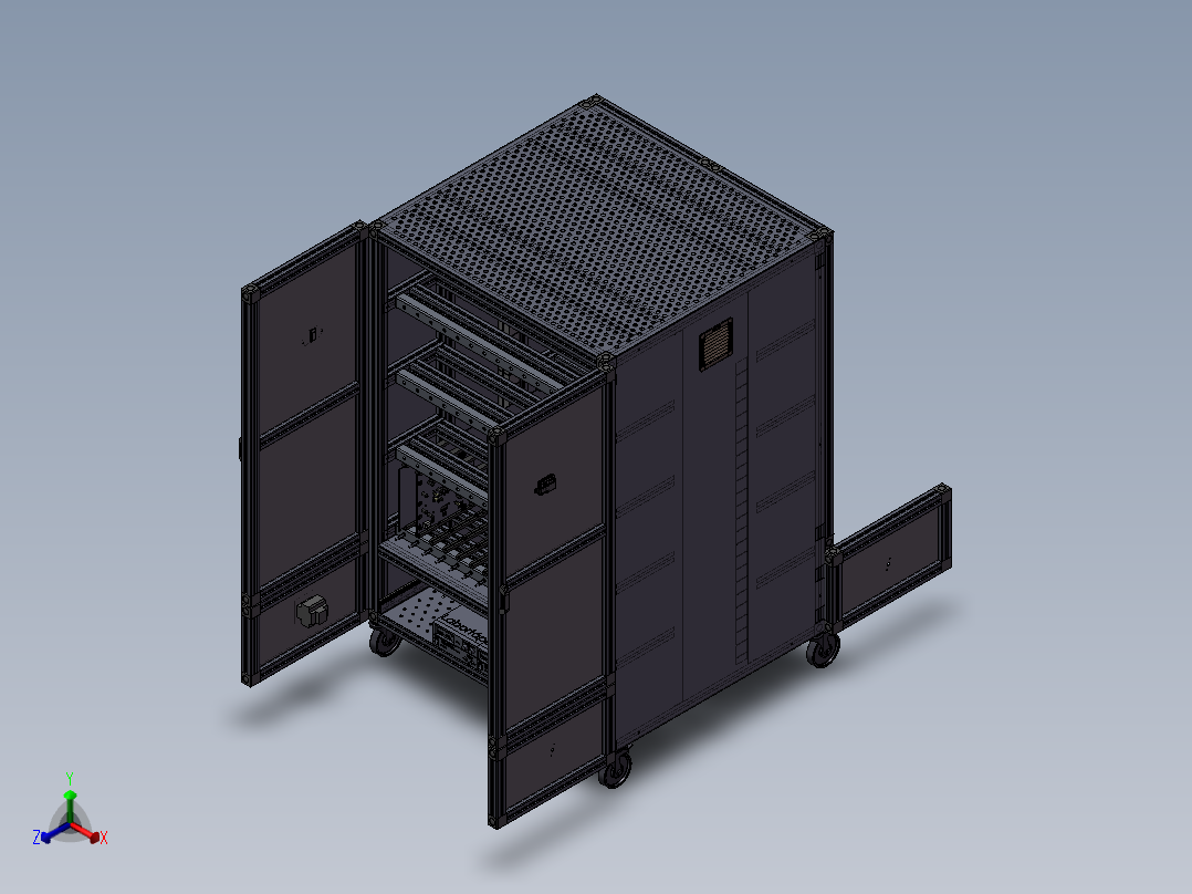 货架、物料柜正等轴测图