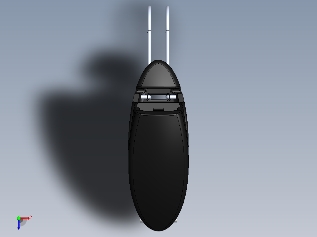 太阳镜夹俯视图