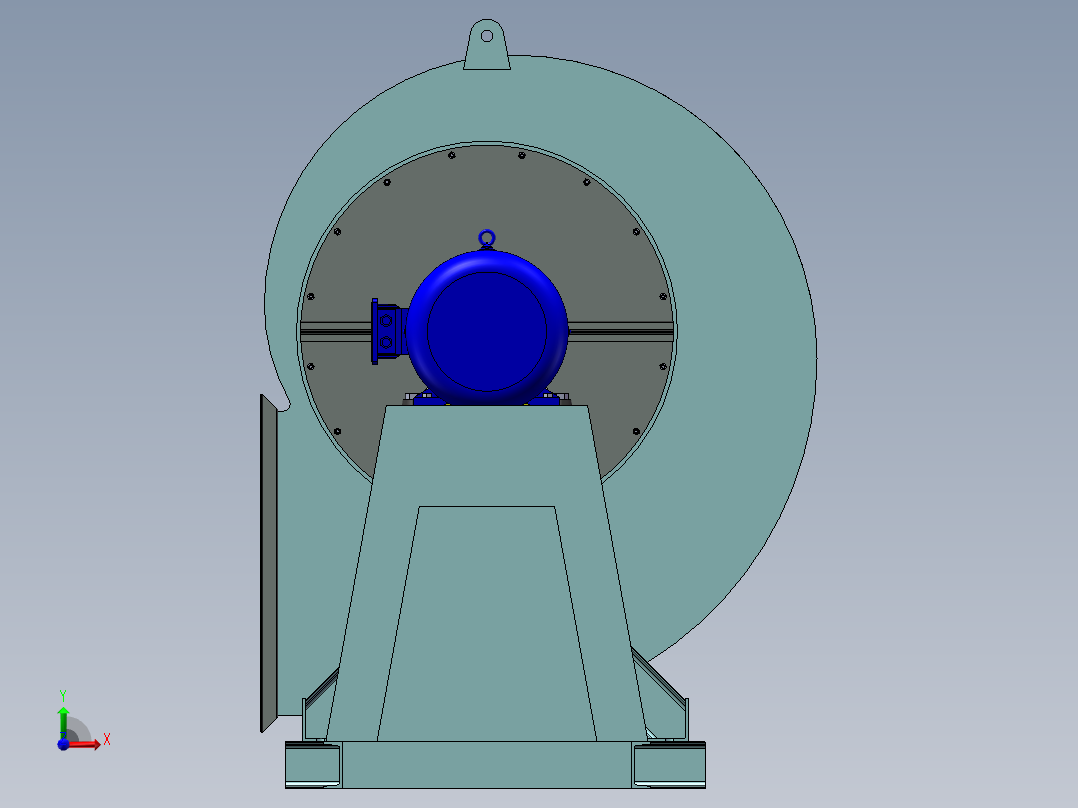 4-73№10D离心风机前视图