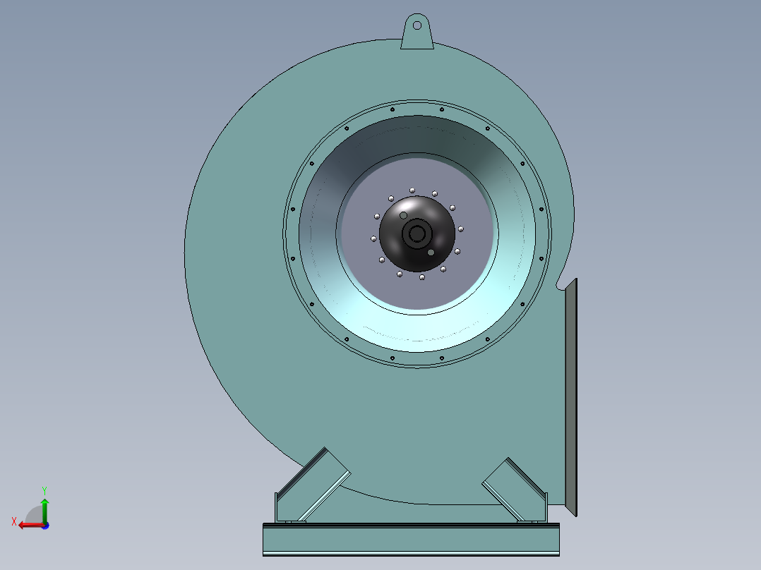 4-73№10D离心风机后视图