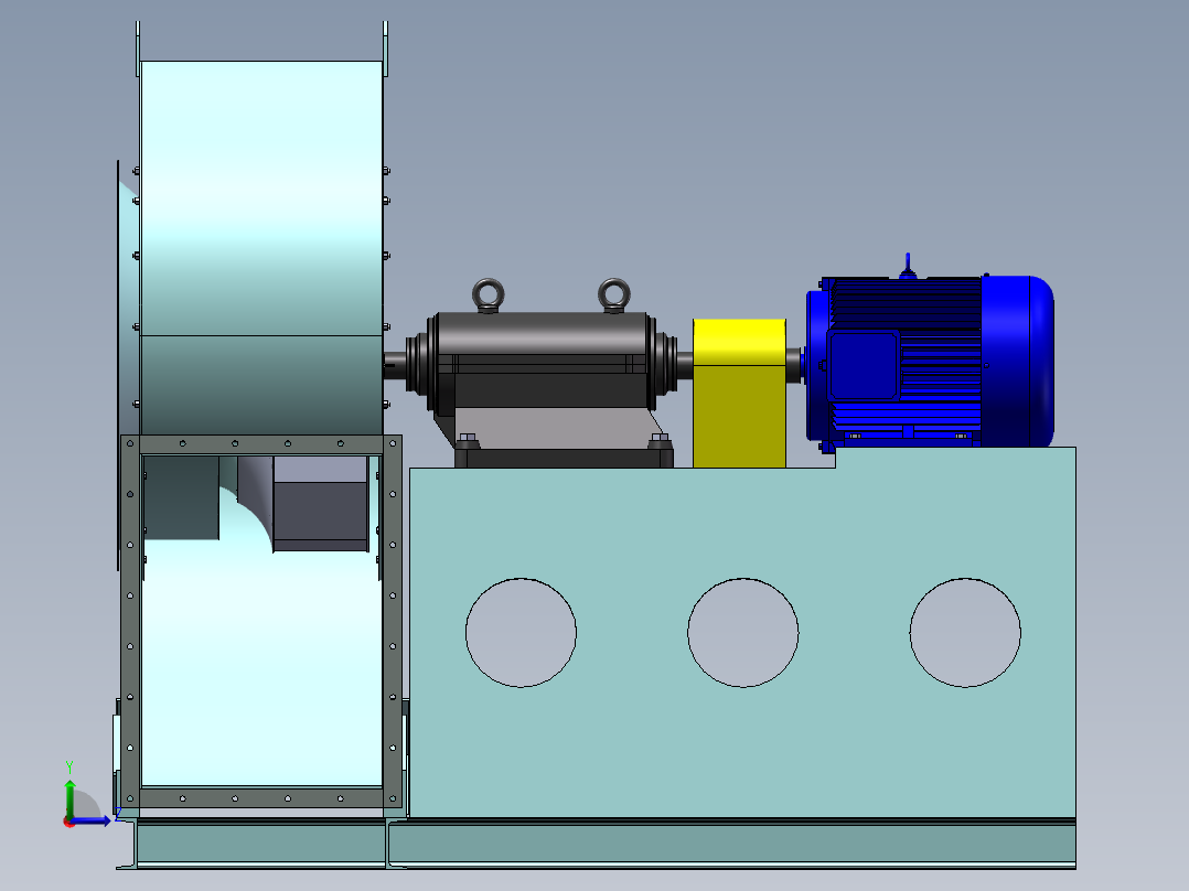 4-73№10D离心风机左视图