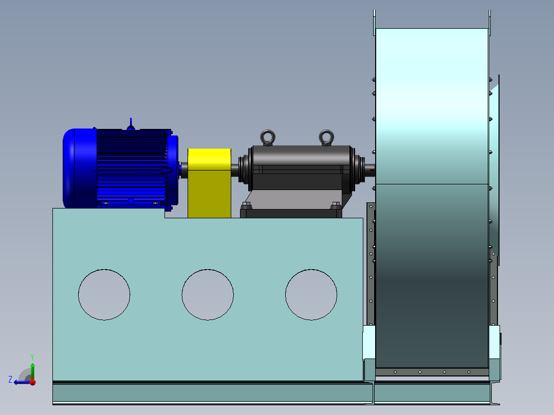 4-73№10D离心风机右视图