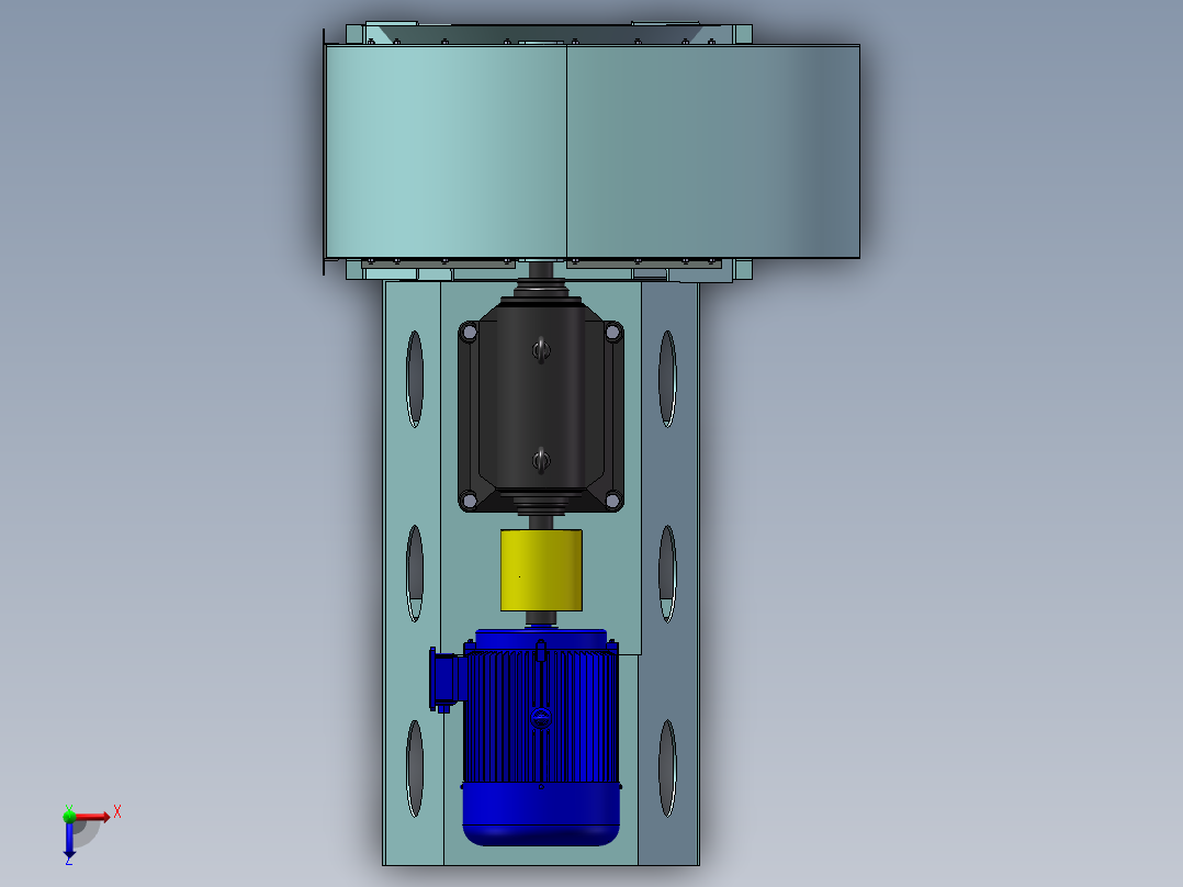 4-73№10D离心风机俯视图