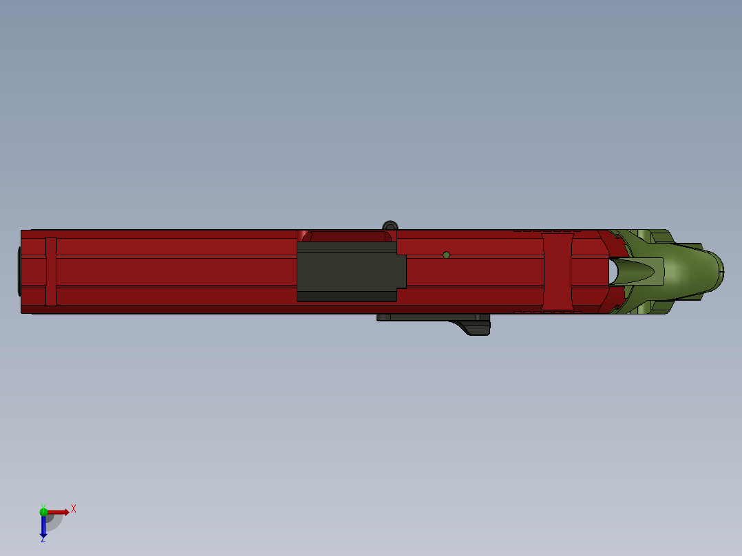绿箭侠II-手枪壳体俯视图