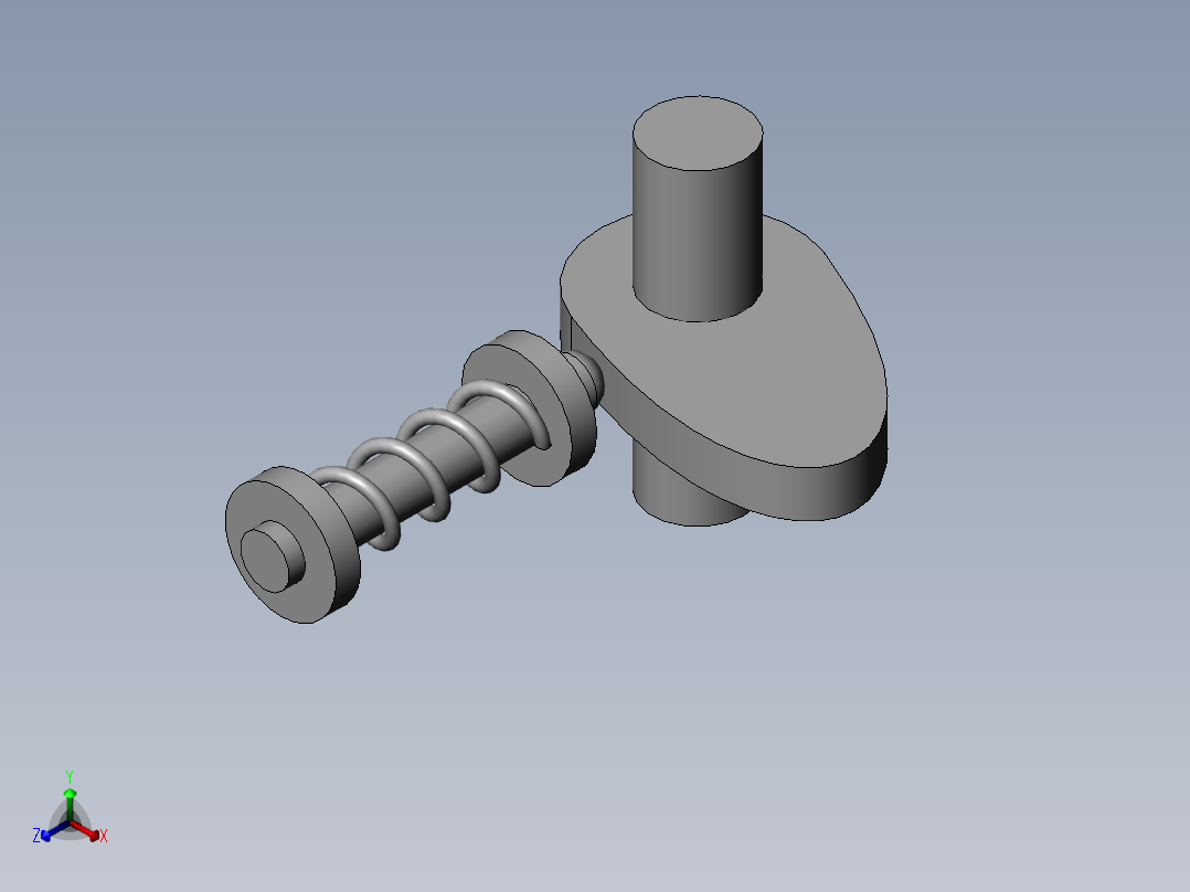 A0003883-凸轮和从动件机构组件正等轴测图